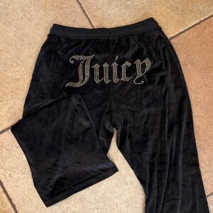 Juicy Couture Black Velour Lounge Pants